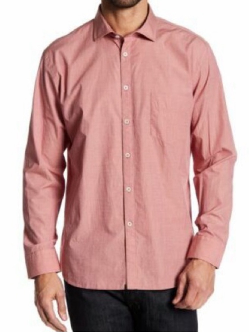 Billy Reid Italian Cotton Button Up Long Sleeve Shirt Size Large Standard Cut